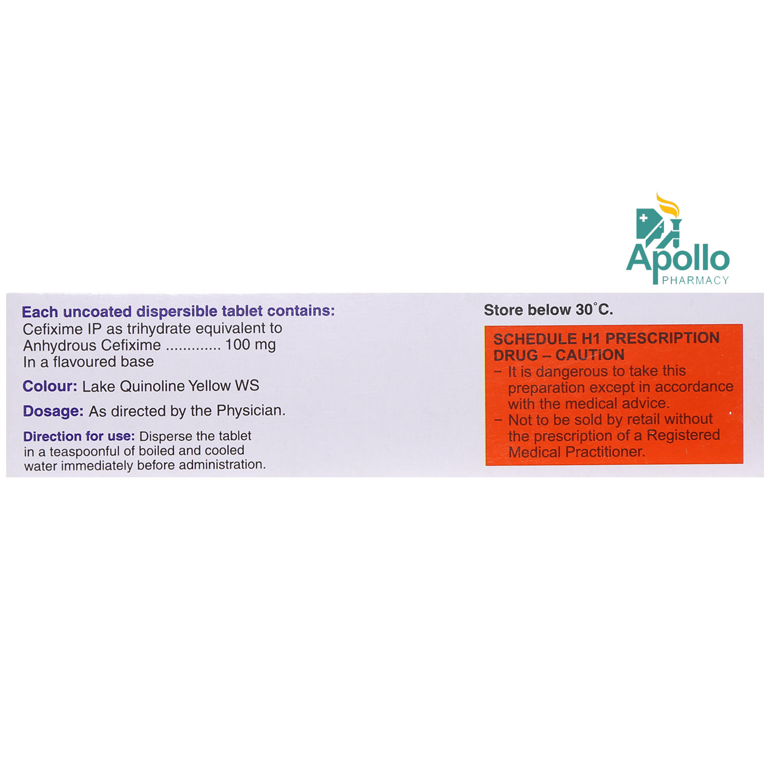 Ziprax 100 mg DT Tablet 10's, Pack of 10 TabletS Ziprax 100 mg DT Tablet 10's, Pack of 10 TabletS