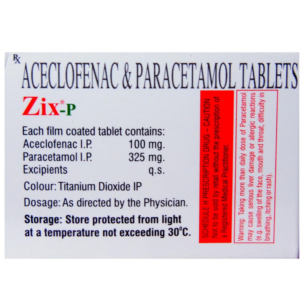 Zix P Tablet 10's, Pack of 10 TABLETS Zix P Tablet 10's, Pack of 10 TABLETS