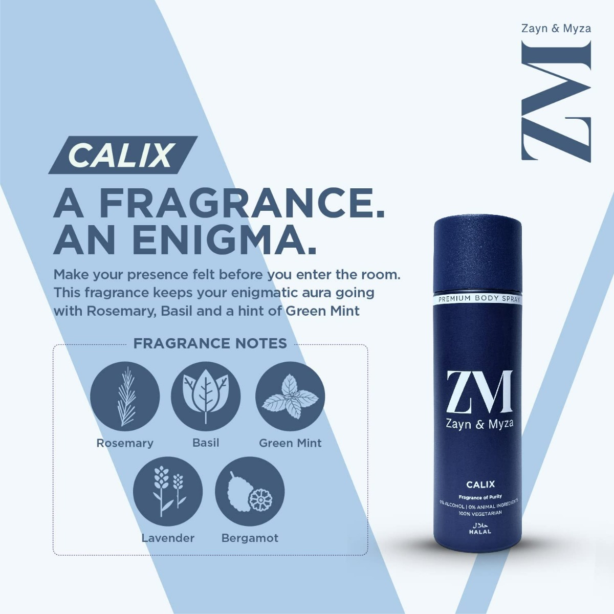 ZM Calix Body Spray for Men, 200 ml, Pack of 1 ZM Calix Body Spray for Men, 200 ml, Pack of 1