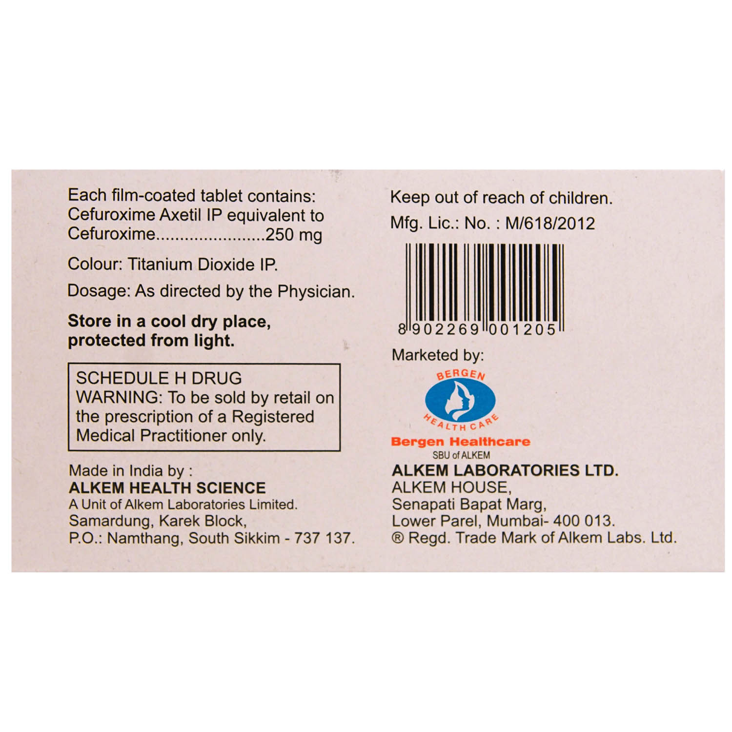 Zocef 250 Tablet 10's, Pack of 10 TABLETS Zocef 250 Tablet 10's, Pack of 10 TABLETS