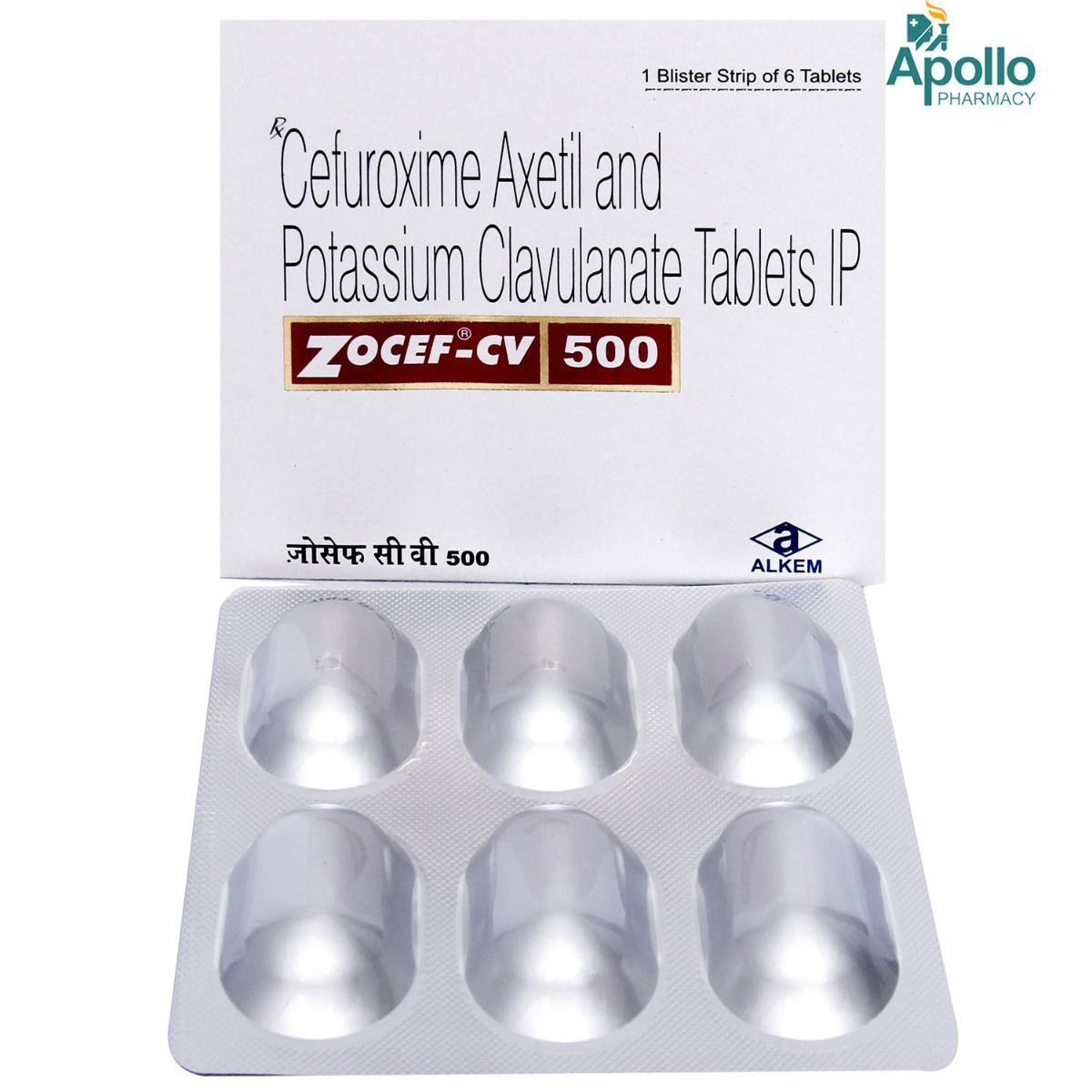 Zocef CV 500 Tablet 6's, Pack of 6 TABLETS Zocef CV 500 Tablet 6's, Pack of 6 TABLETS