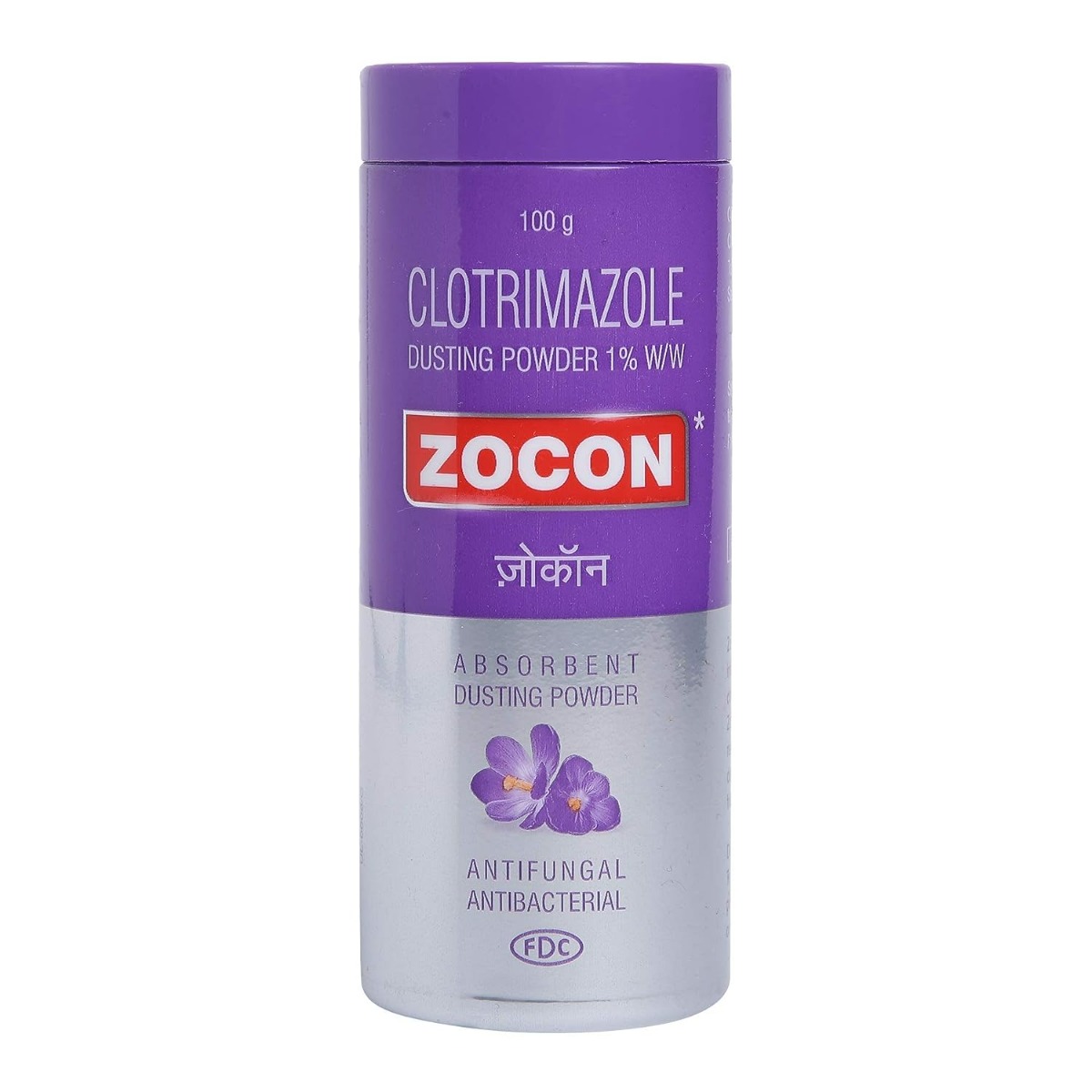 Zocon 1% Dusting Powder 100 gm | Clotrimazole | Anti Fungal &amp; Anti Bacterial Powder | Treats Fungal Infection, Rashes | Soothes Skin irritation &amp; Chafing, Pack of 1 POWDER