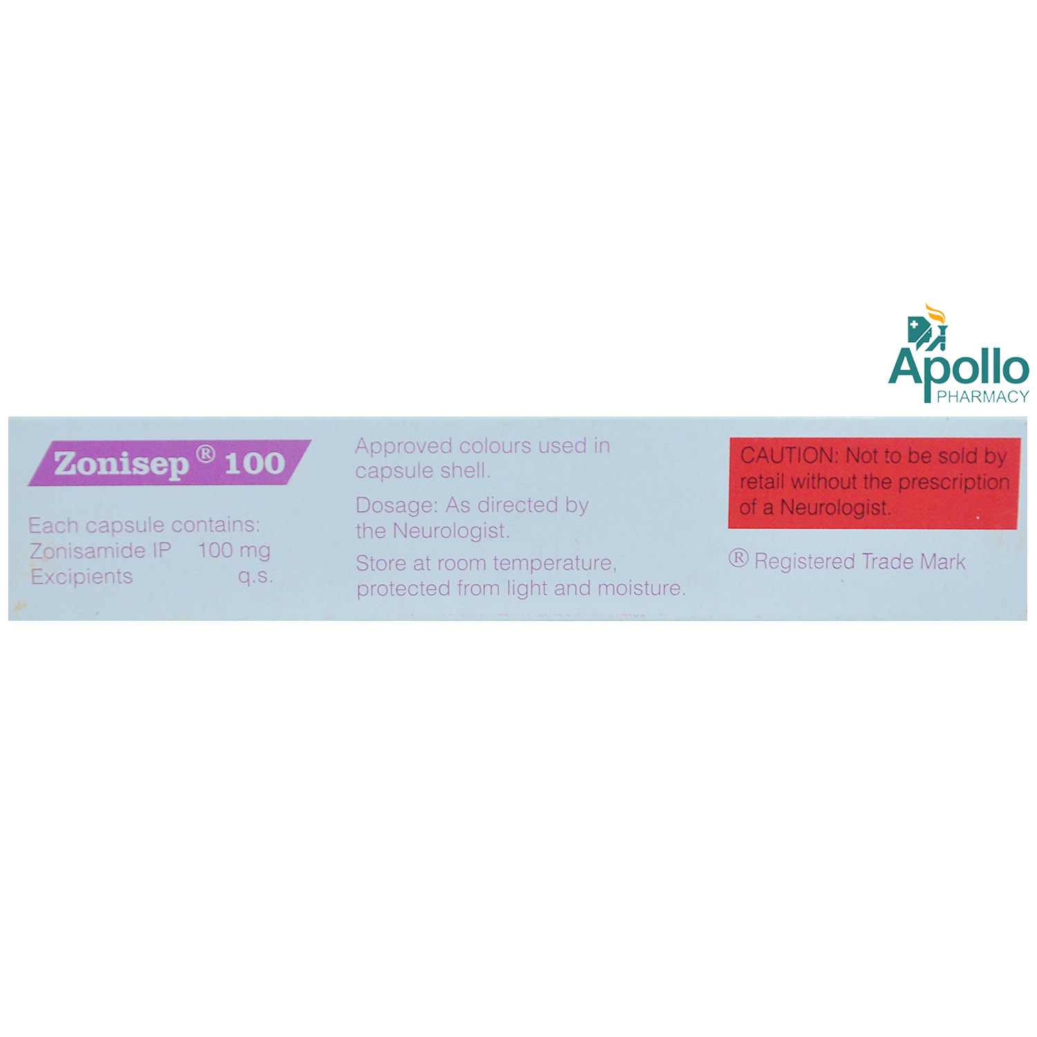 Zonisep 100 Capsule 10's, Pack of 10 CapsuleS Zonisep 100 Capsule 10's, Pack of 10 CapsuleS