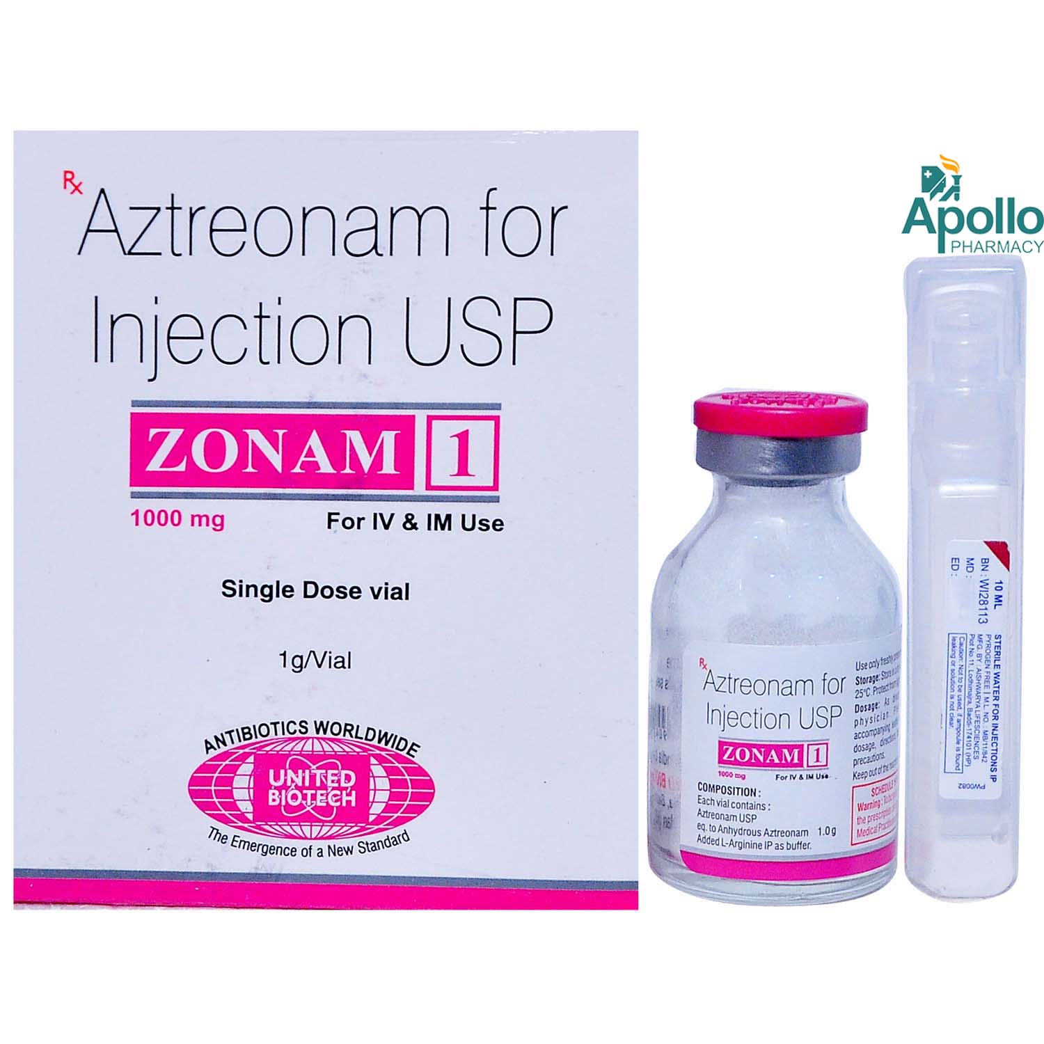 ZONAM INJECTION 1GM, Pack of 1 INJECTION ZONAM INJECTION 1GM, Pack of 1 INJECTION