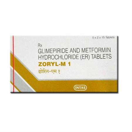Zoryl M 1 Tablet 15's, Pack of 15 TABLET PRS Zoryl M 1 Tablet 15's, Pack of 15 TABLET PRS