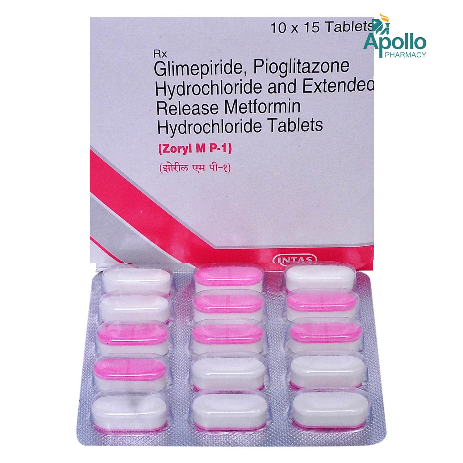 Zoryl MP-1 Tablet 15's, Pack of 15 TABLETS Zoryl MP-1 Tablet 15's, Pack of 15 TABLETS