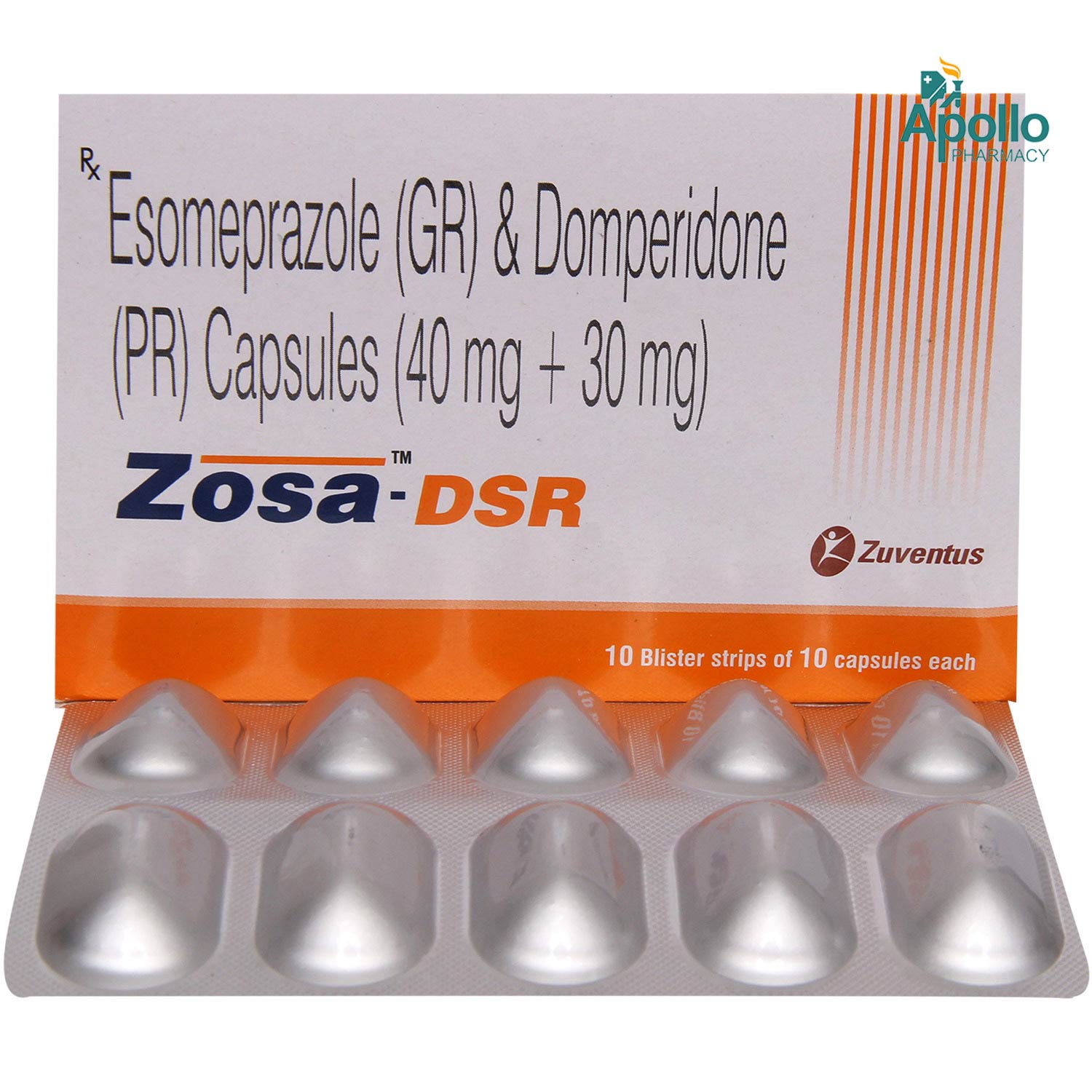 Zosa-DSR 30 mg/ 40 mg Capsule 10's, Pack of 10 CAPSULES Zosa-DSR 30 mg/ 40 mg Capsule 10's, Pack of 10 CAPSULES