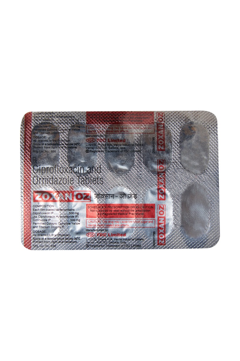 Zoxan OZ Tablet 10's, Pack of 10 TabletS Zoxan OZ Tablet 10's, Pack of 10 TabletS