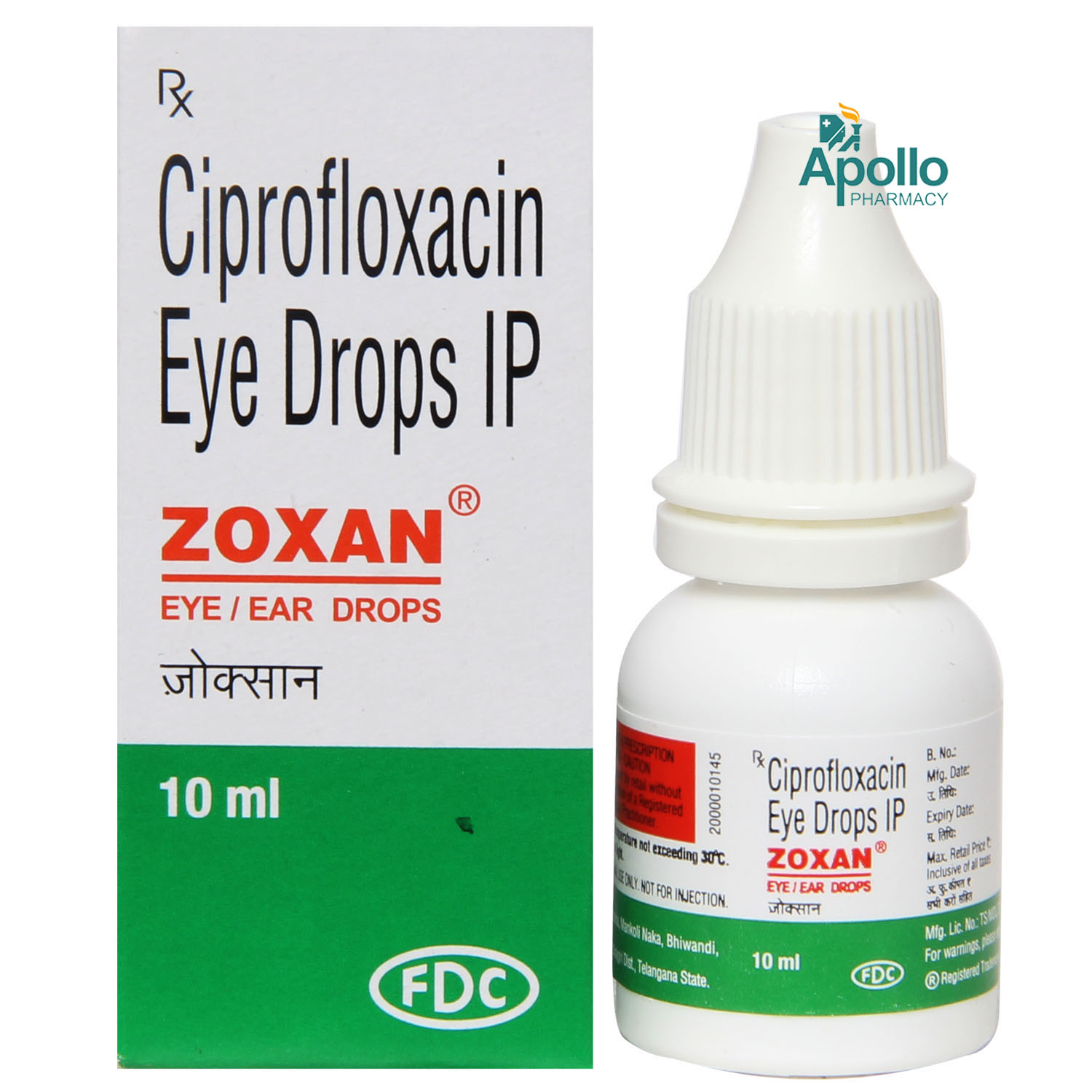 Zoxan 0.3% Eye/Ear Drops 10 ml, Pack of 1 Eye/Ear Drops Zoxan 0.3% Eye/Ear Drops 10 ml, Pack of 1 Eye/Ear Drops