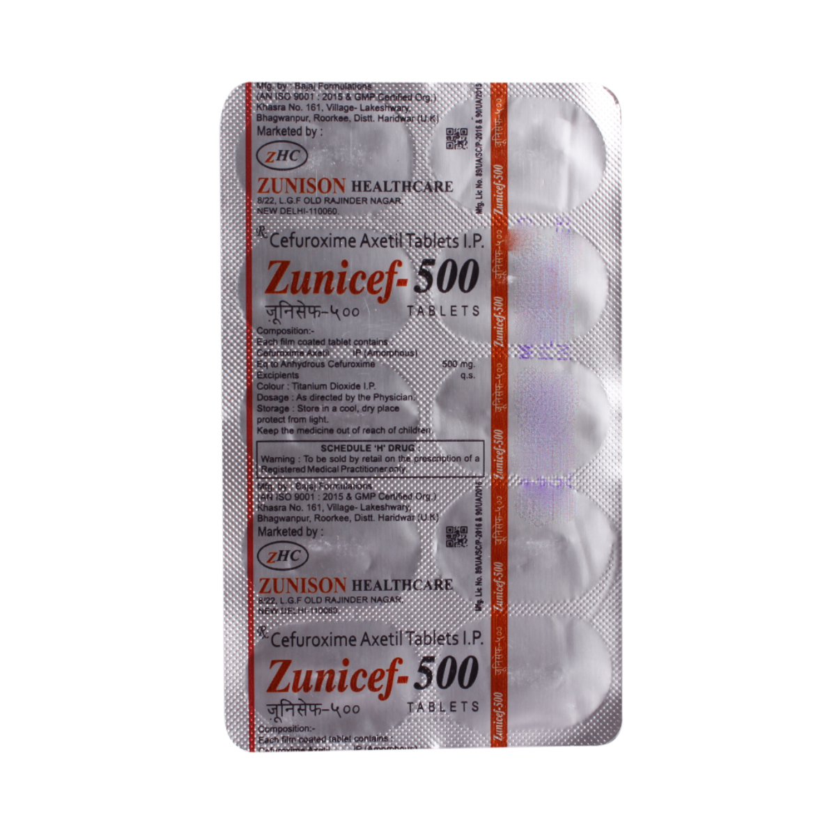 Zunicef 500 Tablet 10's, Pack of 10 TabletS Zunicef 500 Tablet 10's, Pack of 10 TabletS