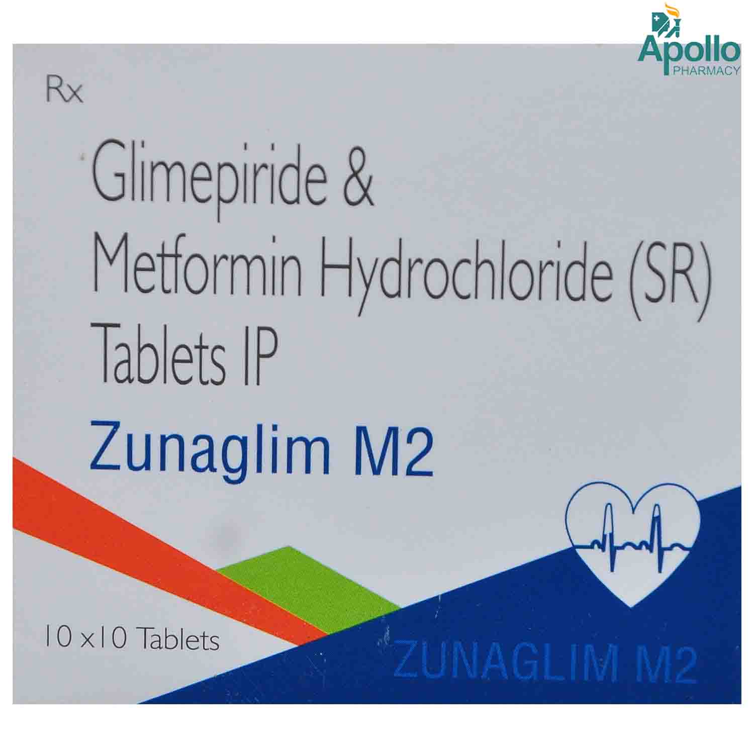 Zunaglim M 2 Tablet 10's, Pack of 10 TABLETS Zunaglim M 2 Tablet 10's, Pack of 10 TABLETS