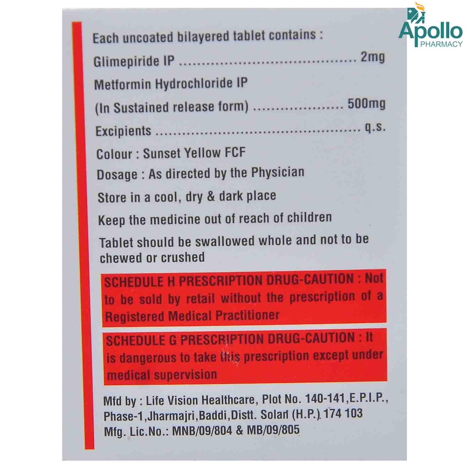 Zunaglim M 2 Tablet 10's, Pack of 10 TABLETS Zunaglim M 2 Tablet 10's, Pack of 10 TABLETS