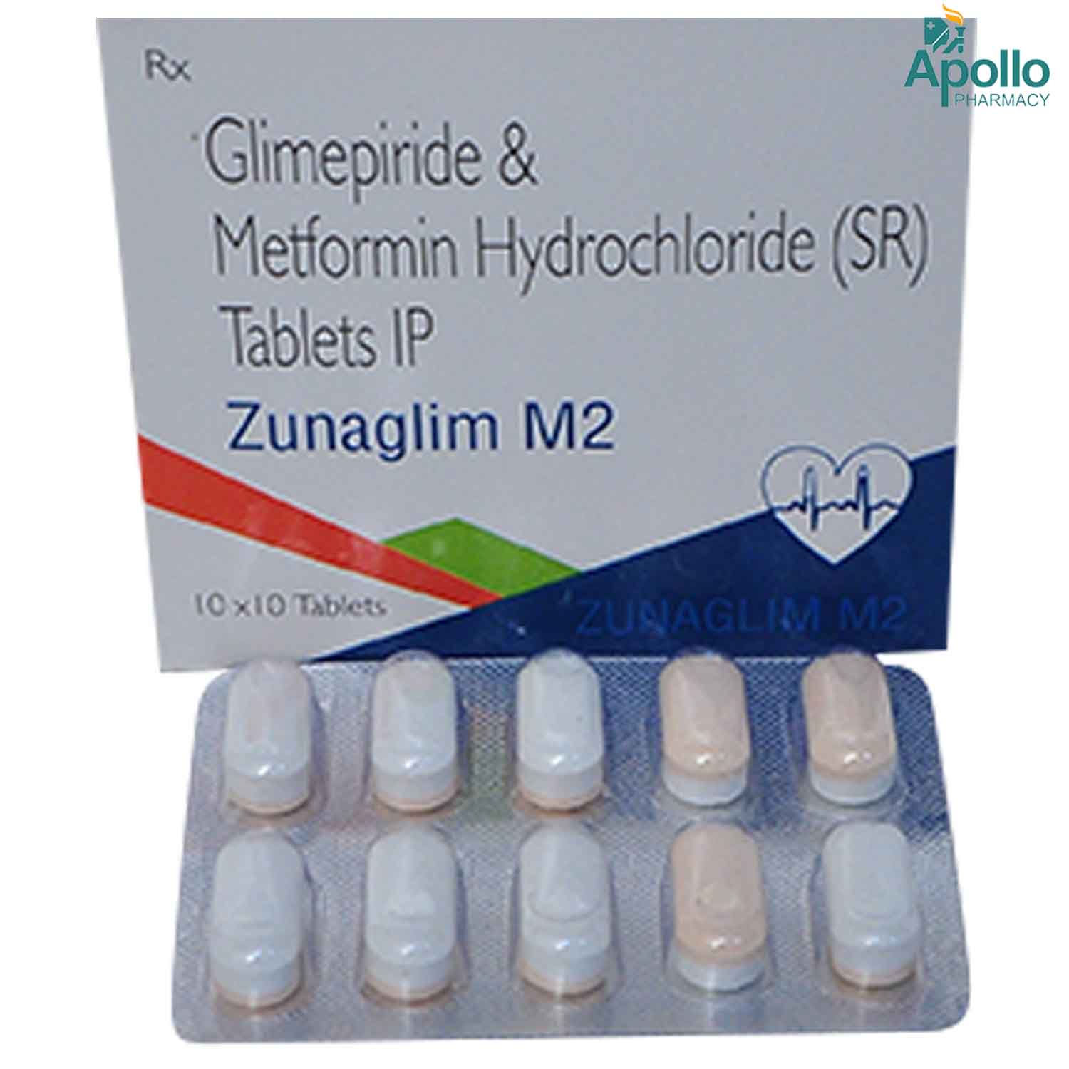 Zunaglim M 2 Tablet 10's, Pack of 10 TABLETS Zunaglim M 2 Tablet 10's, Pack of 10 TABLETS