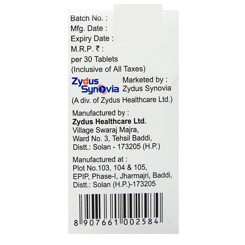 Zurig 80 Tablet 30's, Pack of 1 TABLET Zurig 80 Tablet 30's, Pack of 1 TABLET