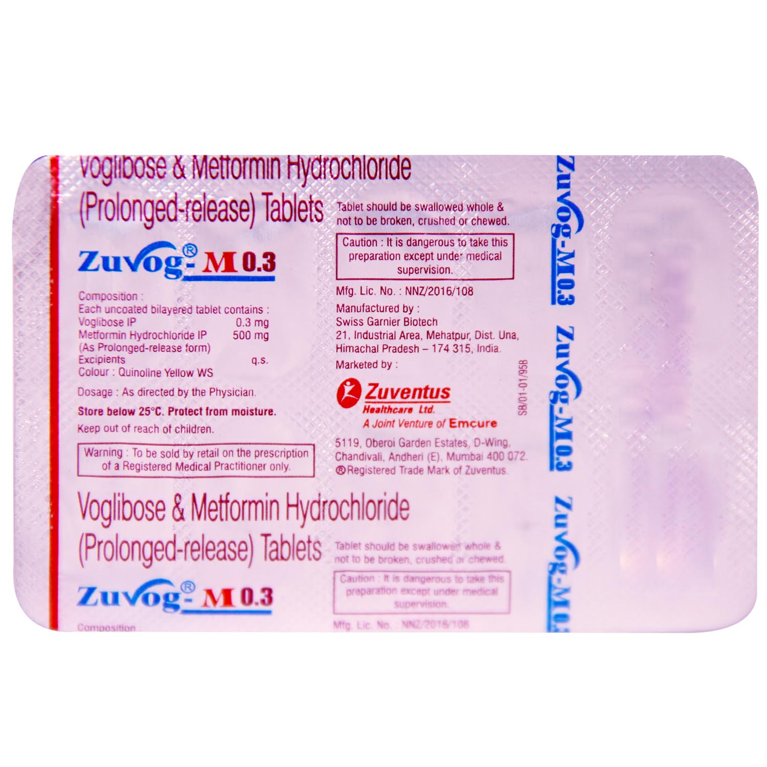 Zuvog-M 0.3 Tablet 10's, Pack of 10 Zuvog-M 0.3 Tablet 10's, Pack of 10