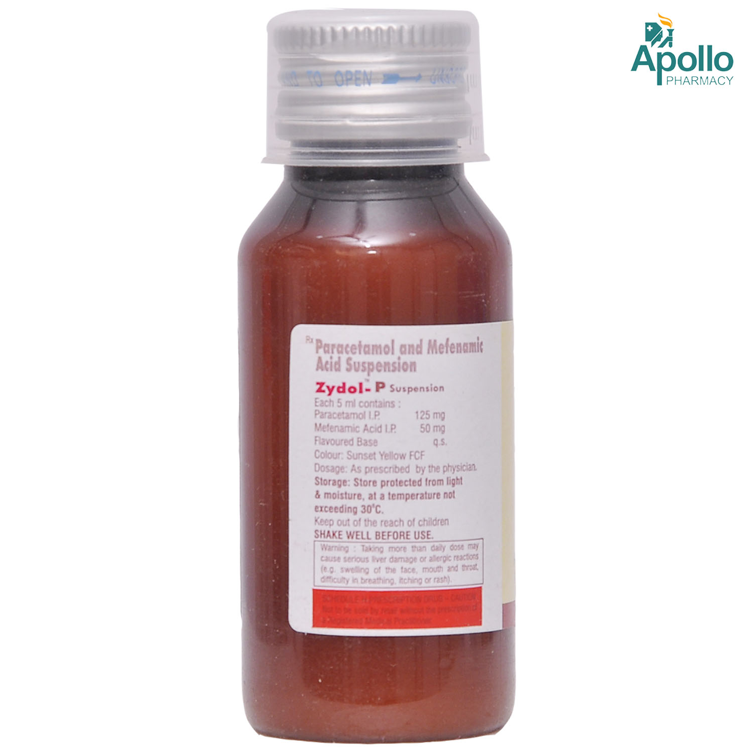 Zydol-P Suspension 60ml, Pack of 1 Liquid Zydol-P Suspension 60ml, Pack of 1 Liquid