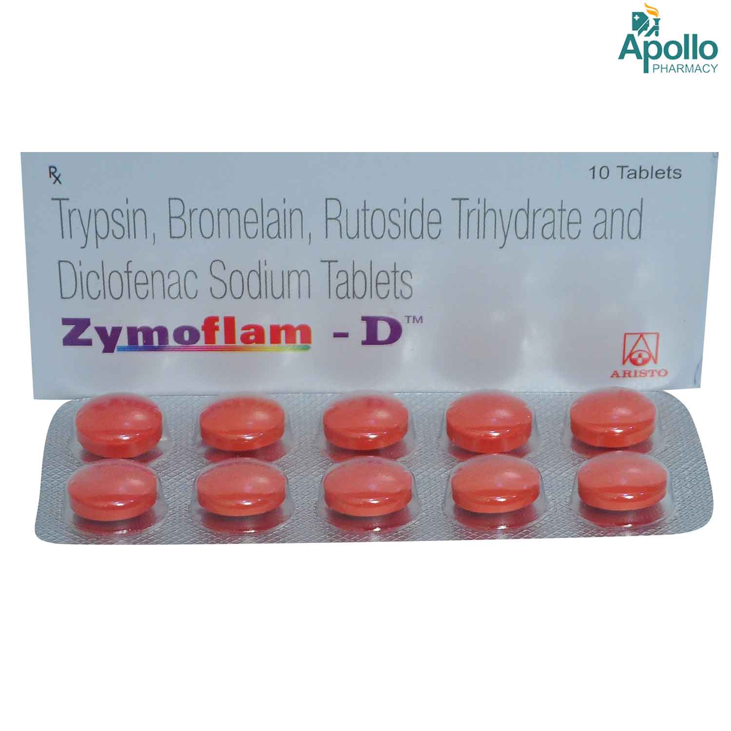 Zymoflam D Tablet 10's, Pack of 10 Zymoflam D Tablet 10's, Pack of 10