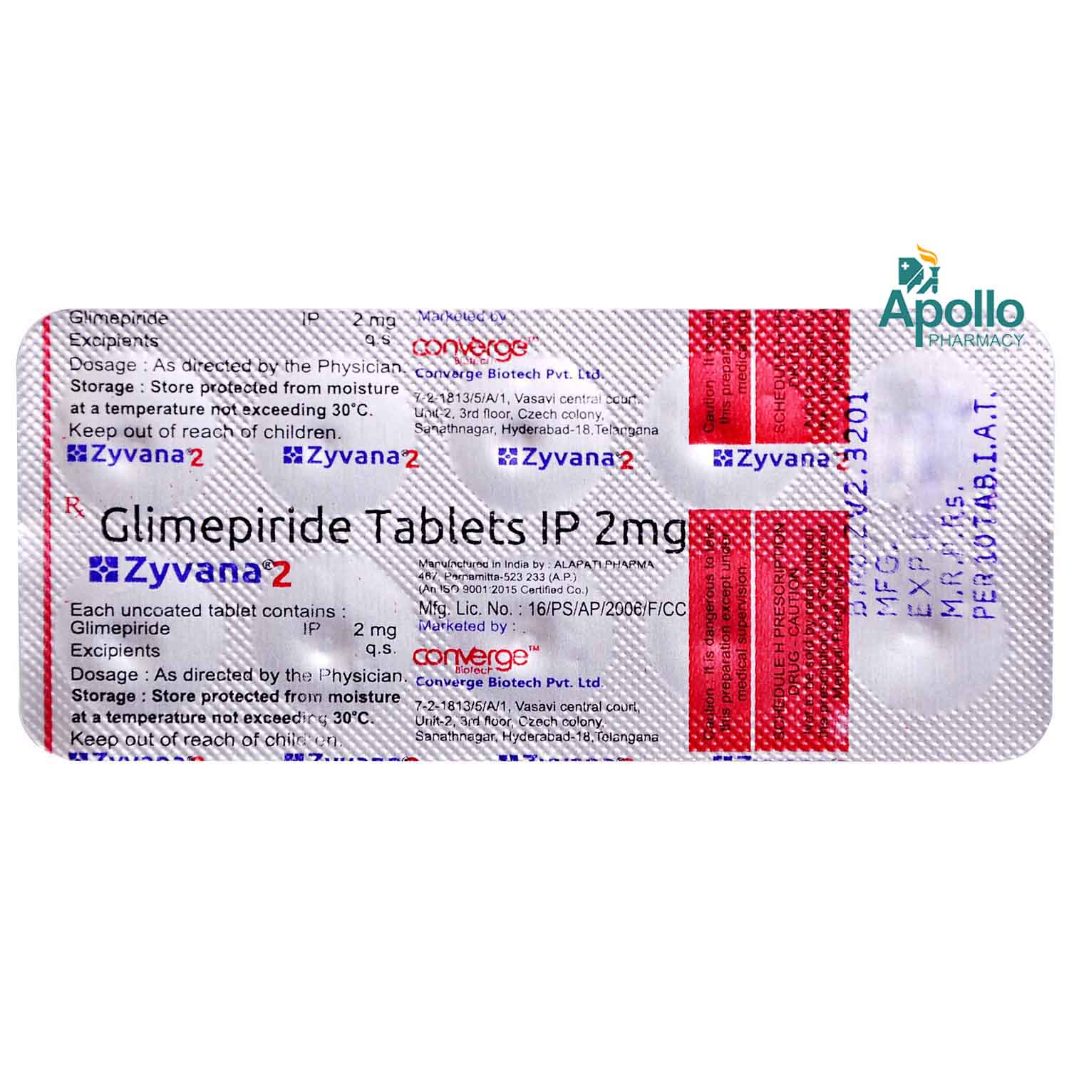 ZYVANA M 2MG TABLET 10'S, Pack of 10 TabletS ZYVANA M 2MG TABLET 10'S, Pack of 10 TabletS